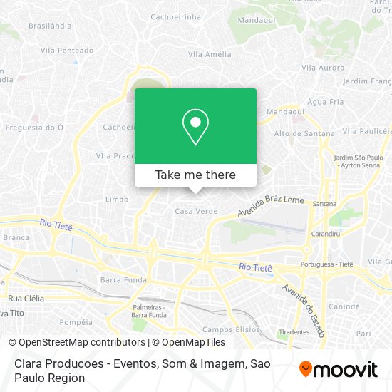 Mapa Clara Producoes - Eventos, Som & Imagem