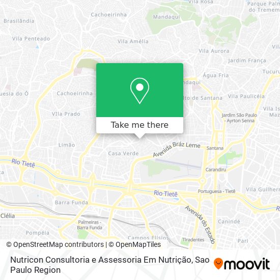 Mapa Nutricon Consultoria e Assessoria Em Nutrição