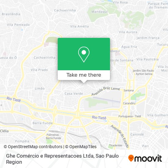 Ghe Comércio e Representacoes Ltda map