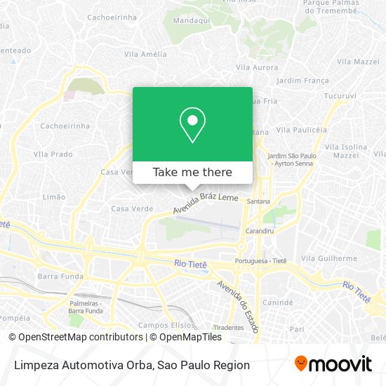 Limpeza Automotiva Orba map