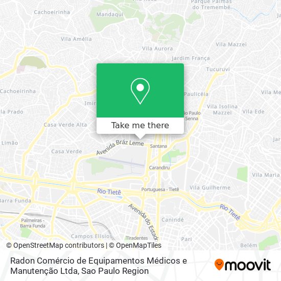 Radon Comércio de Equipamentos Médicos e Manutenção Ltda map