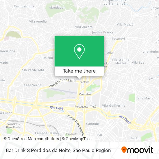 Mapa Bar Drink S Perdidos da Noite