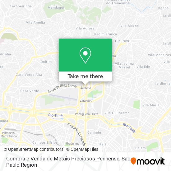 Compra e Venda de Metais Preciosos Penhense map