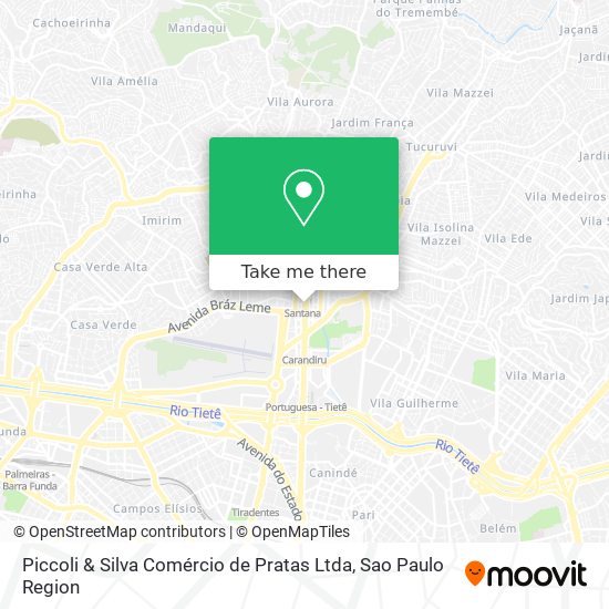 Mapa Piccoli & Silva Comércio de Pratas Ltda