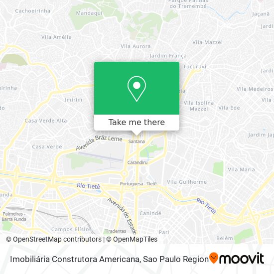 Mapa Imobiliária Construtora Americana