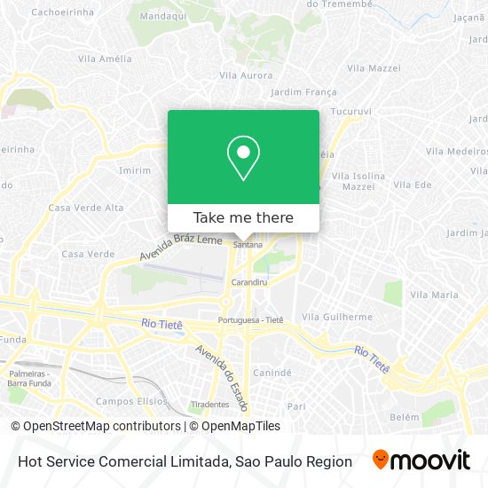 Mapa Hot Service Comercial Limitada