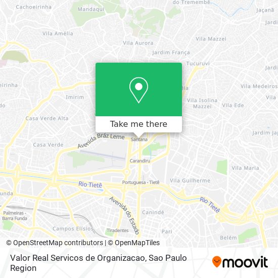 Mapa Valor Real Servicos de Organizacao