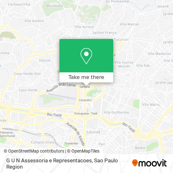 G U N Assessoria e Representacoes map