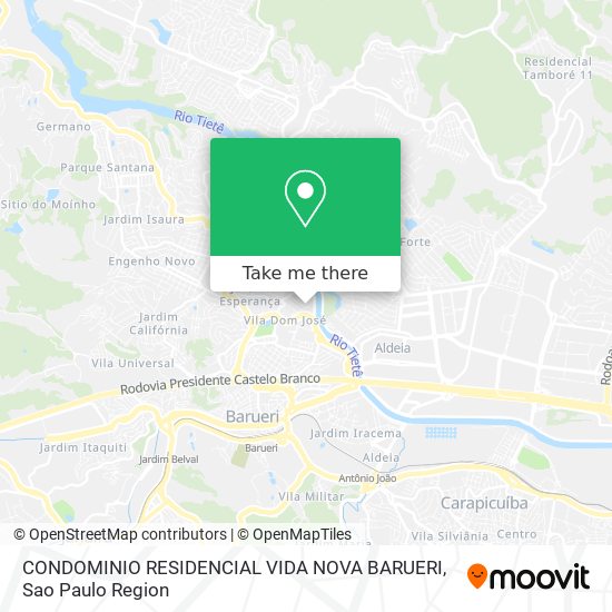 CONDOMINIO RESIDENCIAL VIDA NOVA BARUERI map