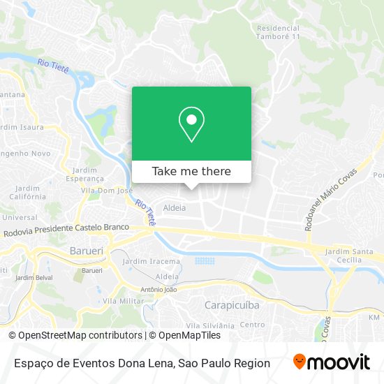 Espaço de Eventos Dona Lena map