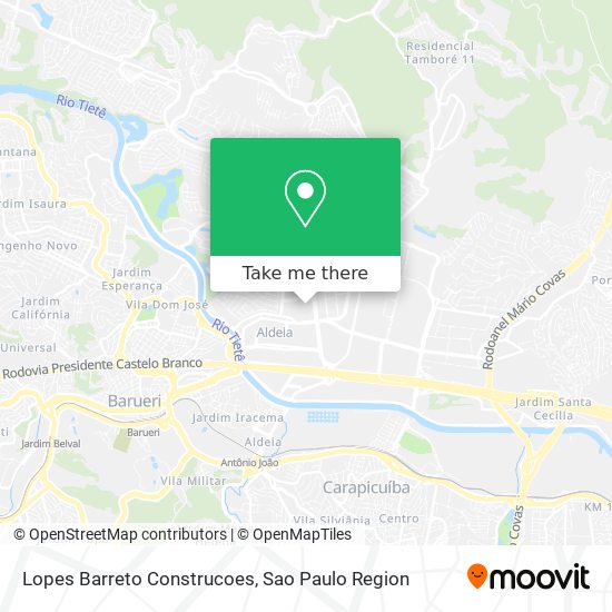 Mapa Lopes Barreto Construcoes