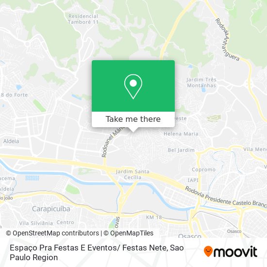 Mapa Espaço Pra Festas E Eventos/ Festas Nete