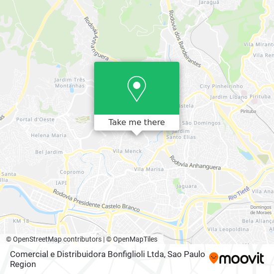 Mapa Comercial e Distribuidora Bonfiglioli Ltda