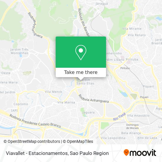 Mapa Viavallet - Estacionamentos