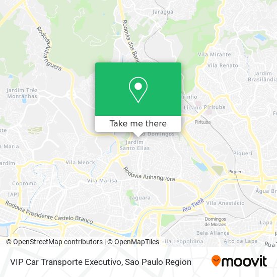 Mapa VIP Car Transporte Executivo