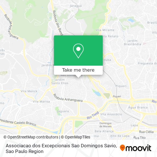 Associacao dos Excepcionais Sao Domingos Savio map