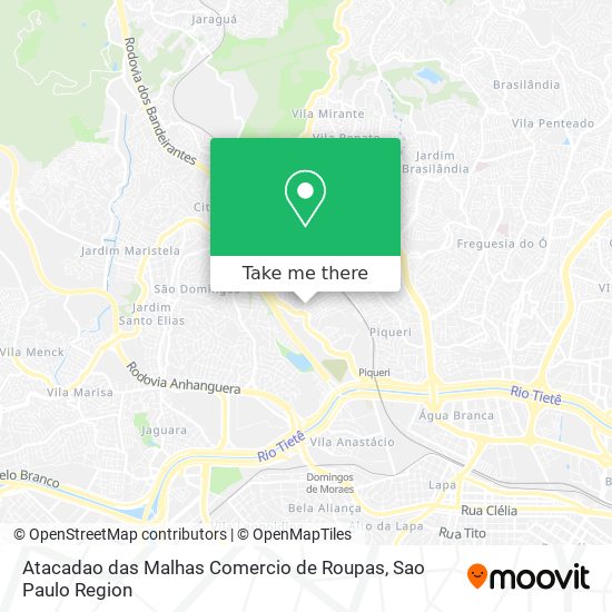 Mapa Atacadao das Malhas Comercio de Roupas