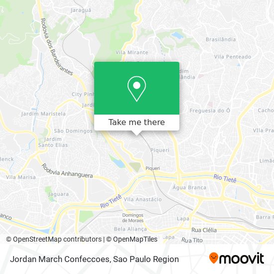 Mapa Jordan March Confeccoes