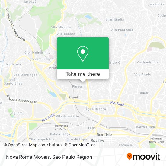 Mapa Nova Roma Moveis