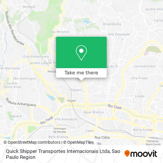 Quick Shipper Transportes Internacionais Ltda map