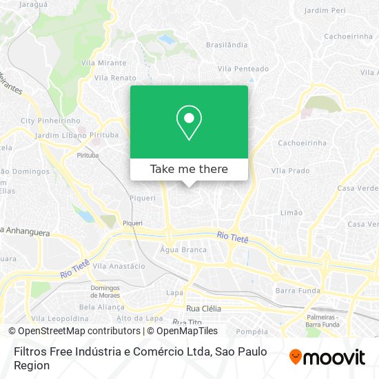 Mapa Filtros Free Indústria e Comércio Ltda