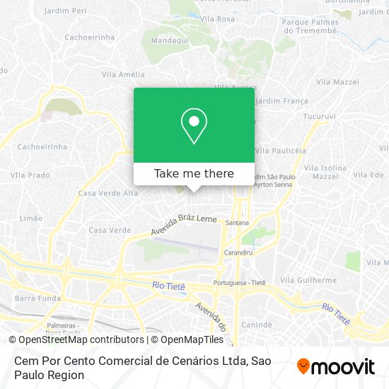 Cem Por Cento Comercial de Cenários Ltda map