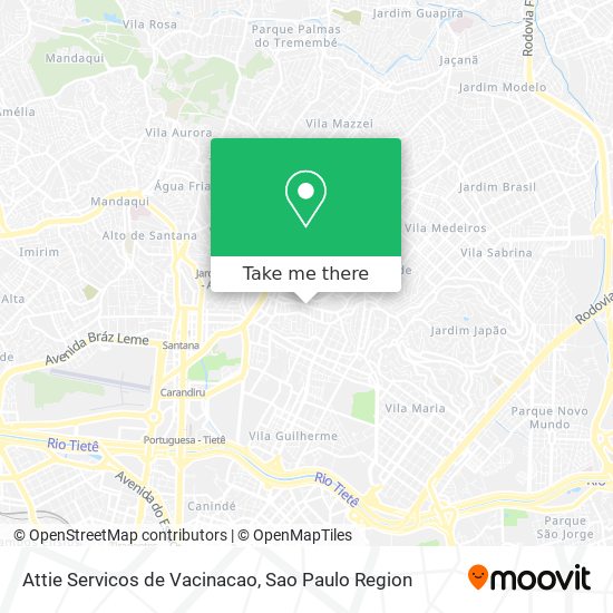 Attie Servicos de Vacinacao map