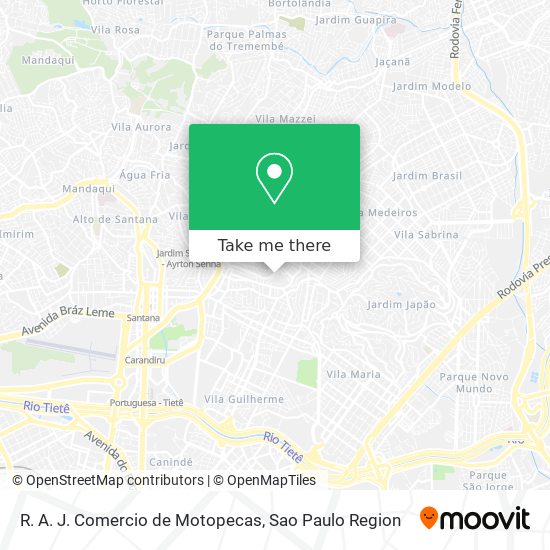 Mapa R. A. J. Comercio de Motopecas