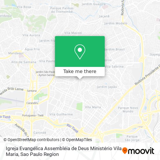 Igreja Evangélica Assembléia de Deus Ministério Vila Maria map
