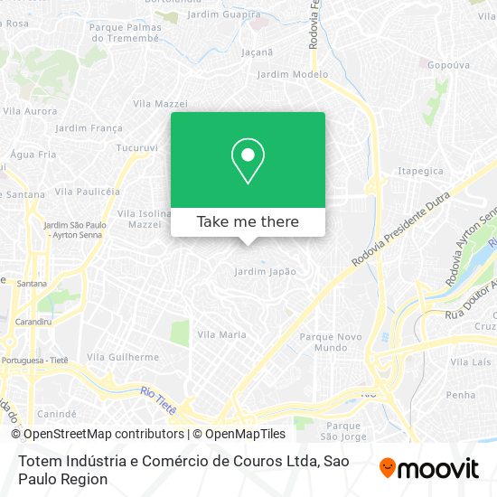 Mapa Totem Indústria e Comércio de Couros Ltda