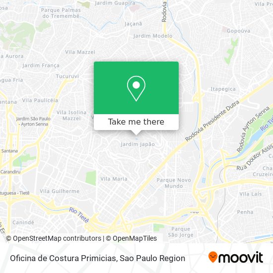 Oficina de Costura Primicias map