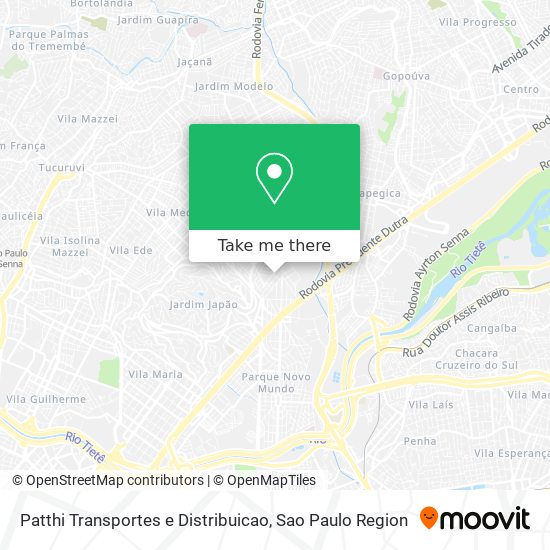 Patthi Transportes e Distribuicao map