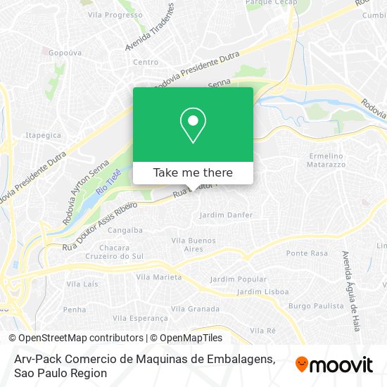 Mapa Arv-Pack Comercio de Maquinas de Embalagens