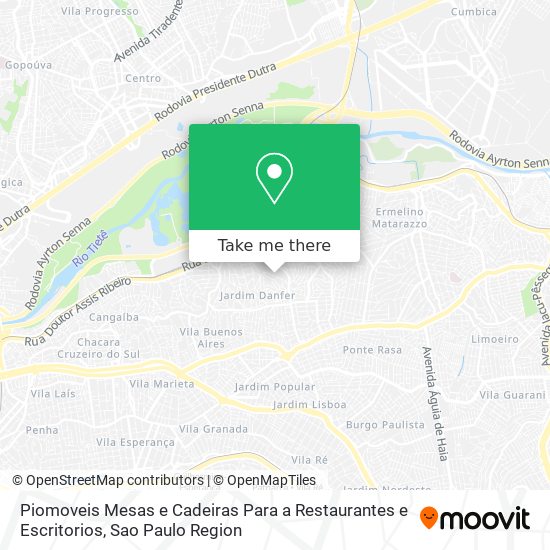 Piomoveis Mesas e Cadeiras Para a Restaurantes e Escritorios map