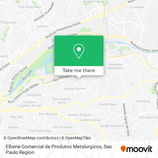 Mapa Elbene Comercial de Produtos Metalurgicos