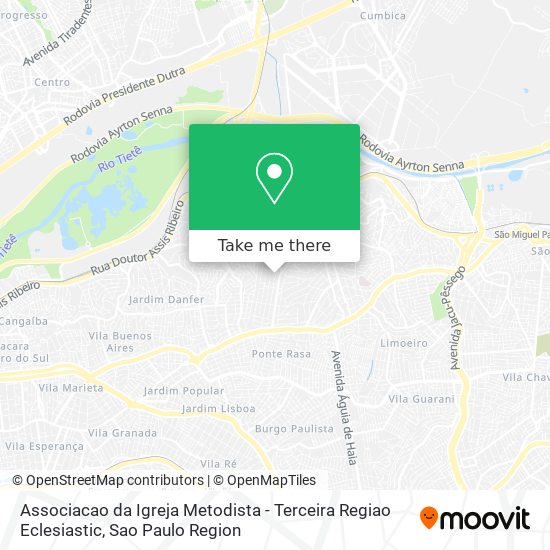 Associacao da Igreja Metodista - Terceira Regiao Eclesiastic map