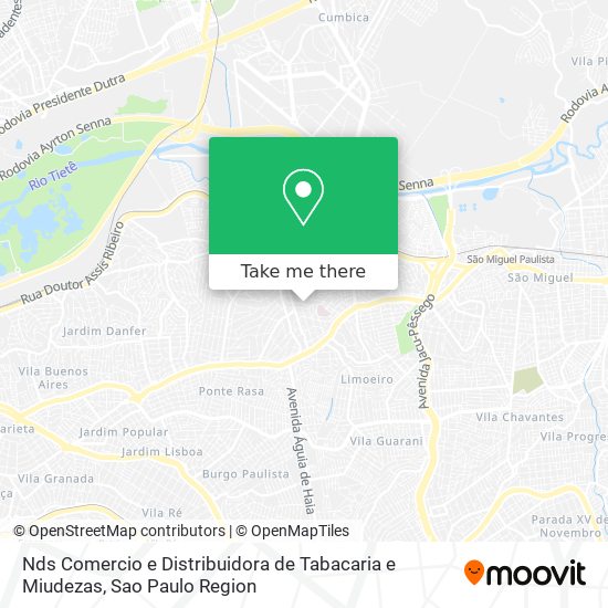 Nds Comercio e Distribuidora de Tabacaria e Miudezas map