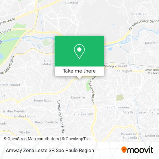 Amway Zona Leste SP map