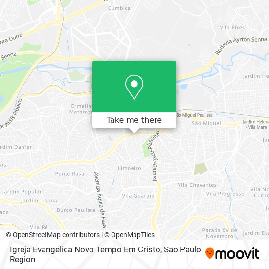 Igreja Evangelica Novo Tempo Em Cristo map