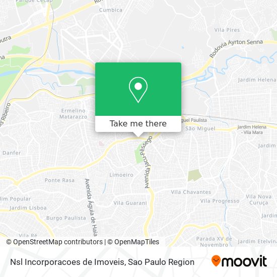 Mapa Nsl Incorporacoes de Imoveis