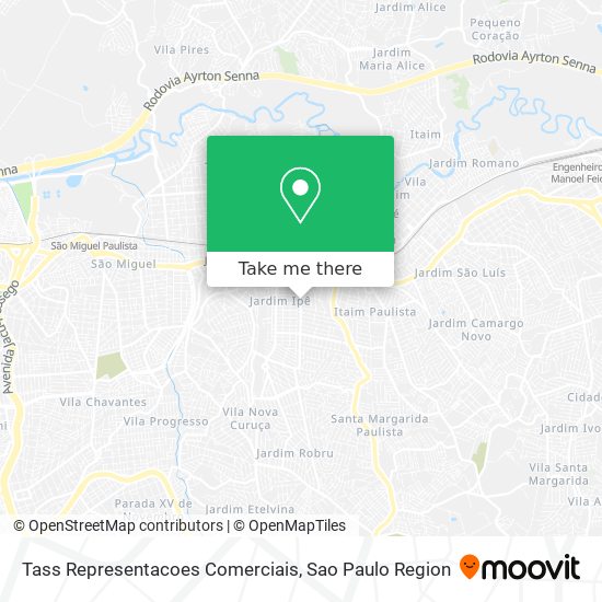 Tass Representacoes Comerciais map