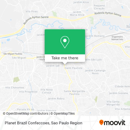 Planet Brazil Confeccoes map