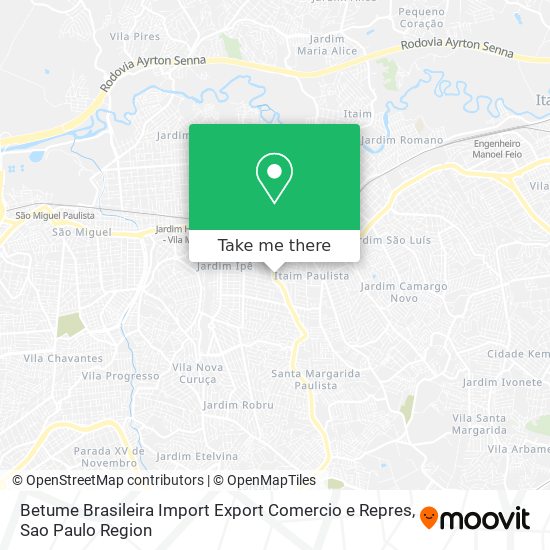 Betume Brasileira Import Export Comercio e Repres map