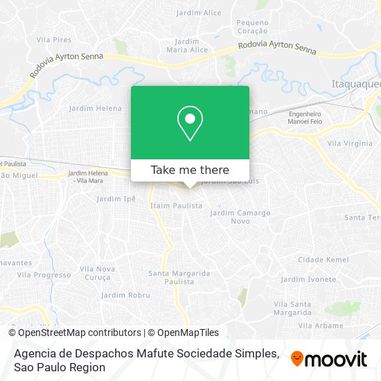 Mapa Agencia de Despachos Mafute Sociedade Simples