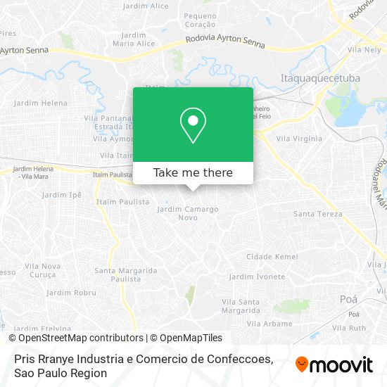 Pris Rranye Industria e Comercio de Confeccoes map