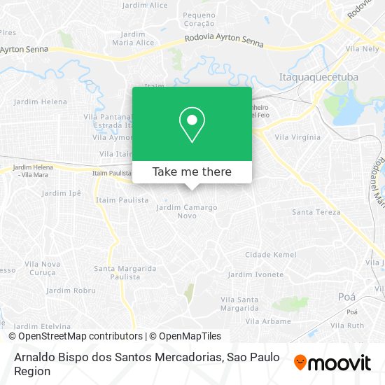 Arnaldo Bispo dos Santos Mercadorias map