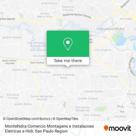 Mapa Montehidra Comercio Montagens e Instalacoes Eletricas e Hidr