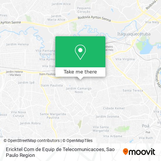 Ericktel Com de Equip de Telecomunicacoes map