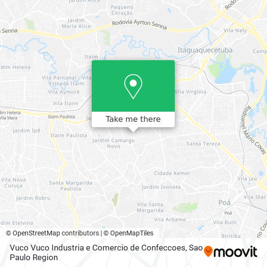 Vuco Vuco Industria e Comercio de Confeccoes map