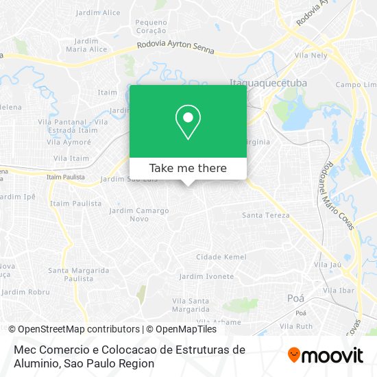 Mec Comercio e Colocacao de Estruturas de Aluminio map